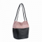 JUST LUV Medium Shoulder Bag- Black/ Light Pink /LUV MY BAG